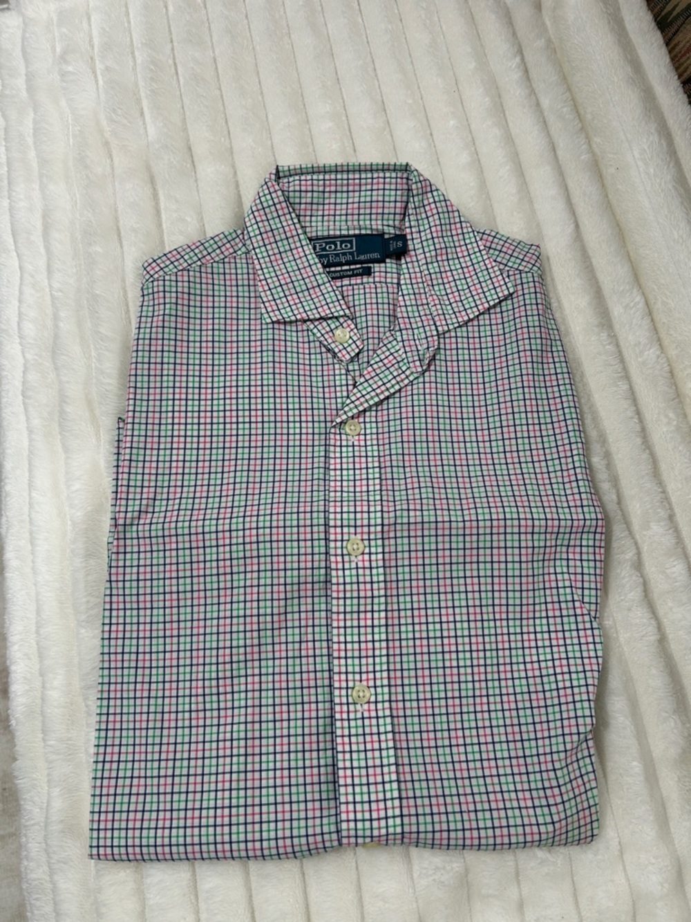 Polo by Ralph Lauren Green & Pink Check Dress Shirt